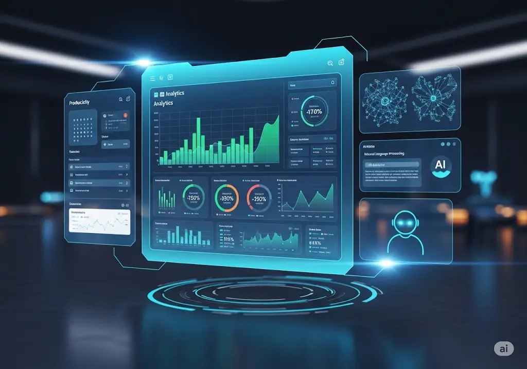 Digital tools interface showing various productivity applications