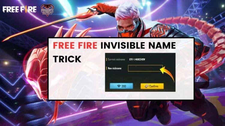 A dynamic banner of a Free Fire character with a blank nameplate, blending into the battlefield.