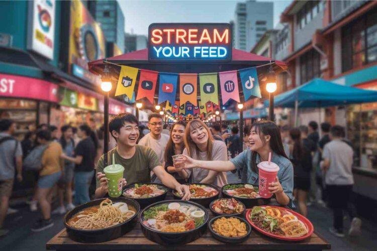 Start Your Food Business with 8-10 Lakhs in 2025 1 A colorful banner displaying a food business with streaming platform graphics.