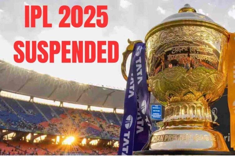 IPL 2025 Suspension: India-Pakistan Conflict Threatens Cricket's Biggest League 1 Crowds evacuate HPCA Stadium in Dharamsala during IPL 2025 PBKS vs. DC match cancellation due to India-Pakistan conflict.