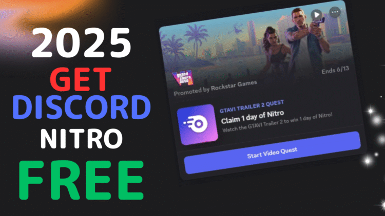 Get Discord Nitro Free for 1 Day: GTA VI Trailer 2 Quest with Rockstar Games! 1 How to get free nitro on discord