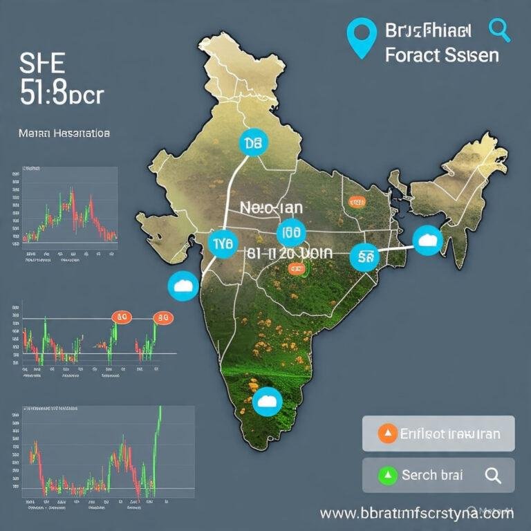 Bharat Forecast System interface showing weather predictions